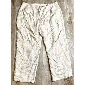 Talbots Pants Women's 24W Linen Windsor Slacks Plus Size Casual Formal Business